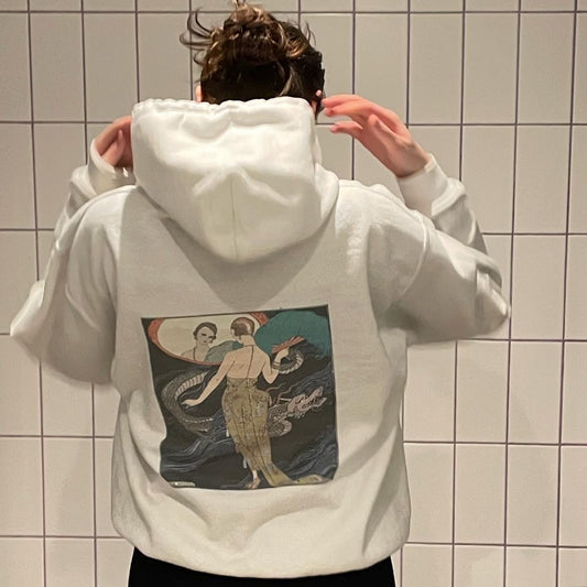 'Lady with Dragon' Graphic Hoodie