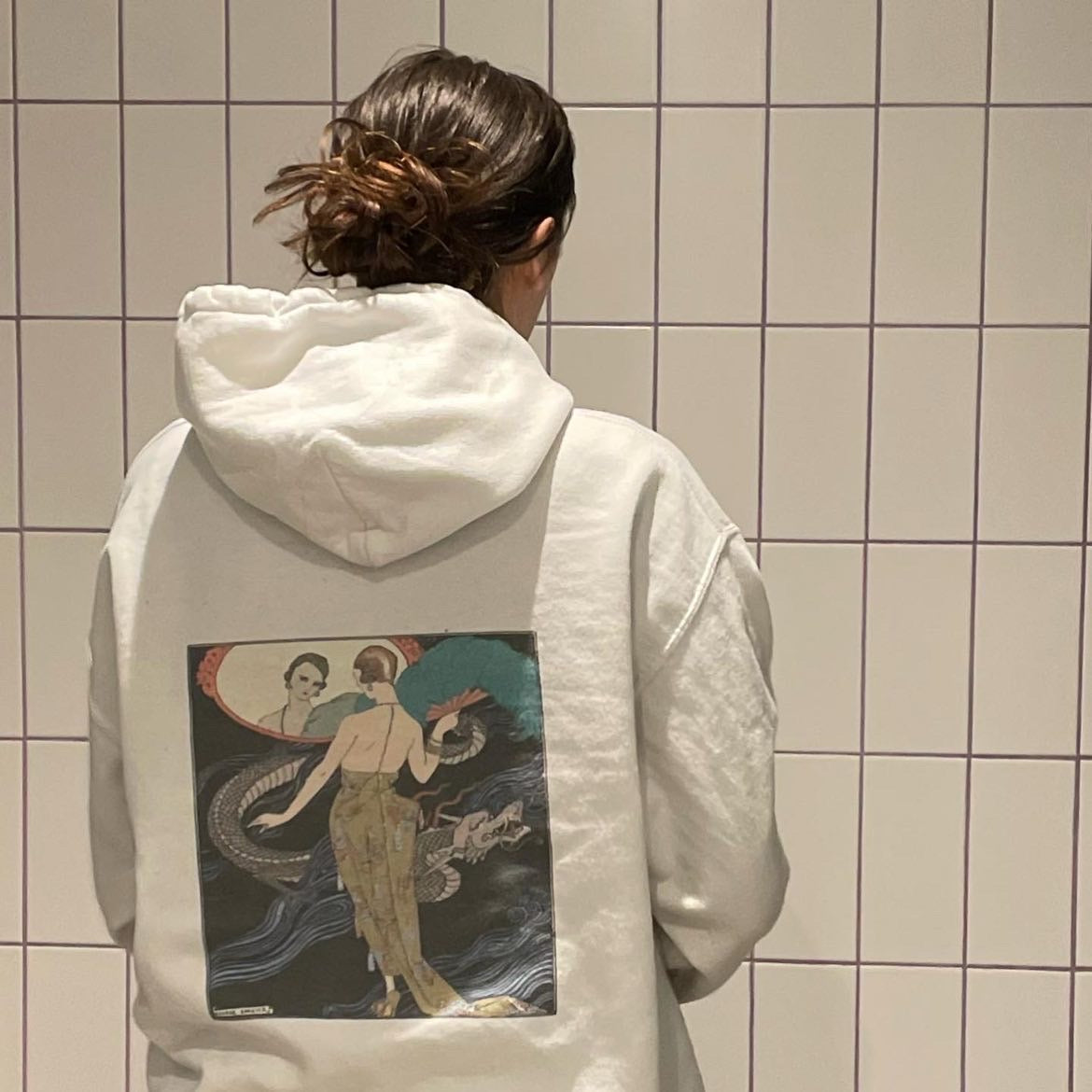 'Lady with Dragon' Graphic Hoodie