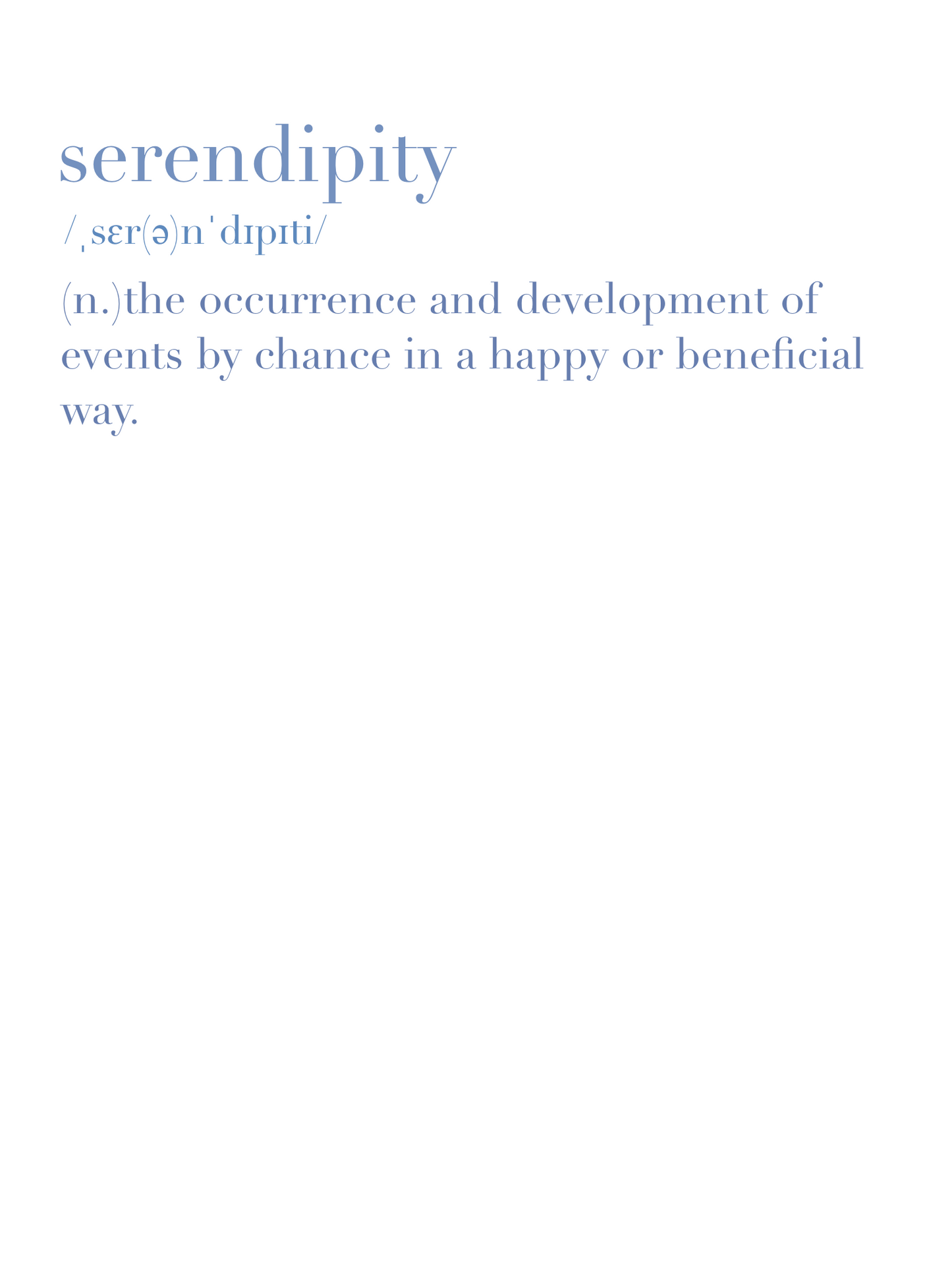 Serendipity Definition Hoodie