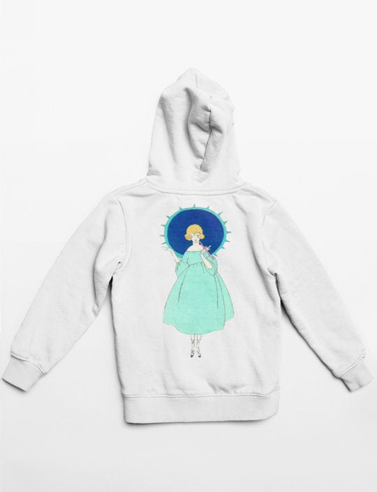 'Lady with Umbrella' Graphic Hoodie