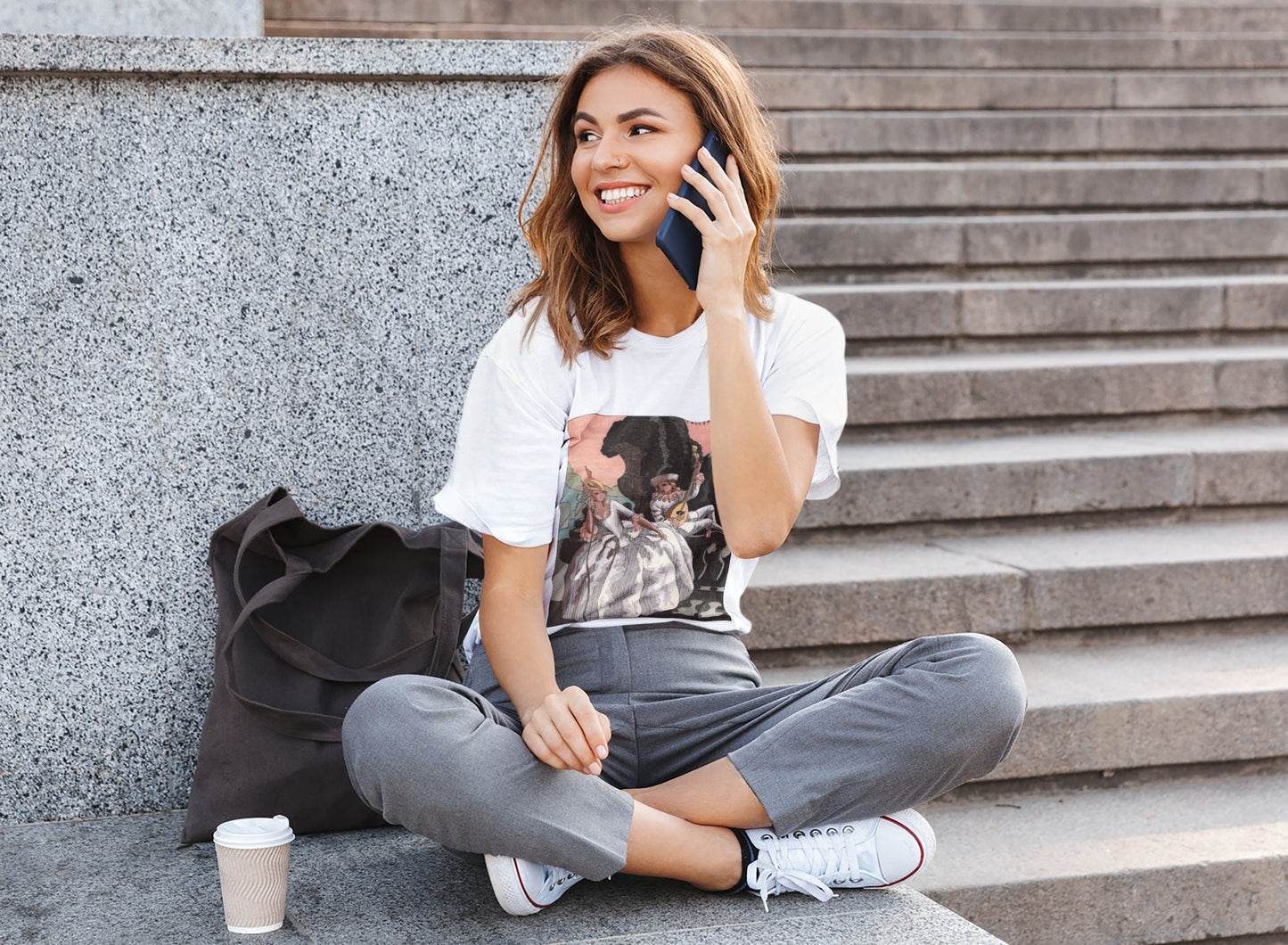 'Lady Being Serenaded' Graphic T-Shirt