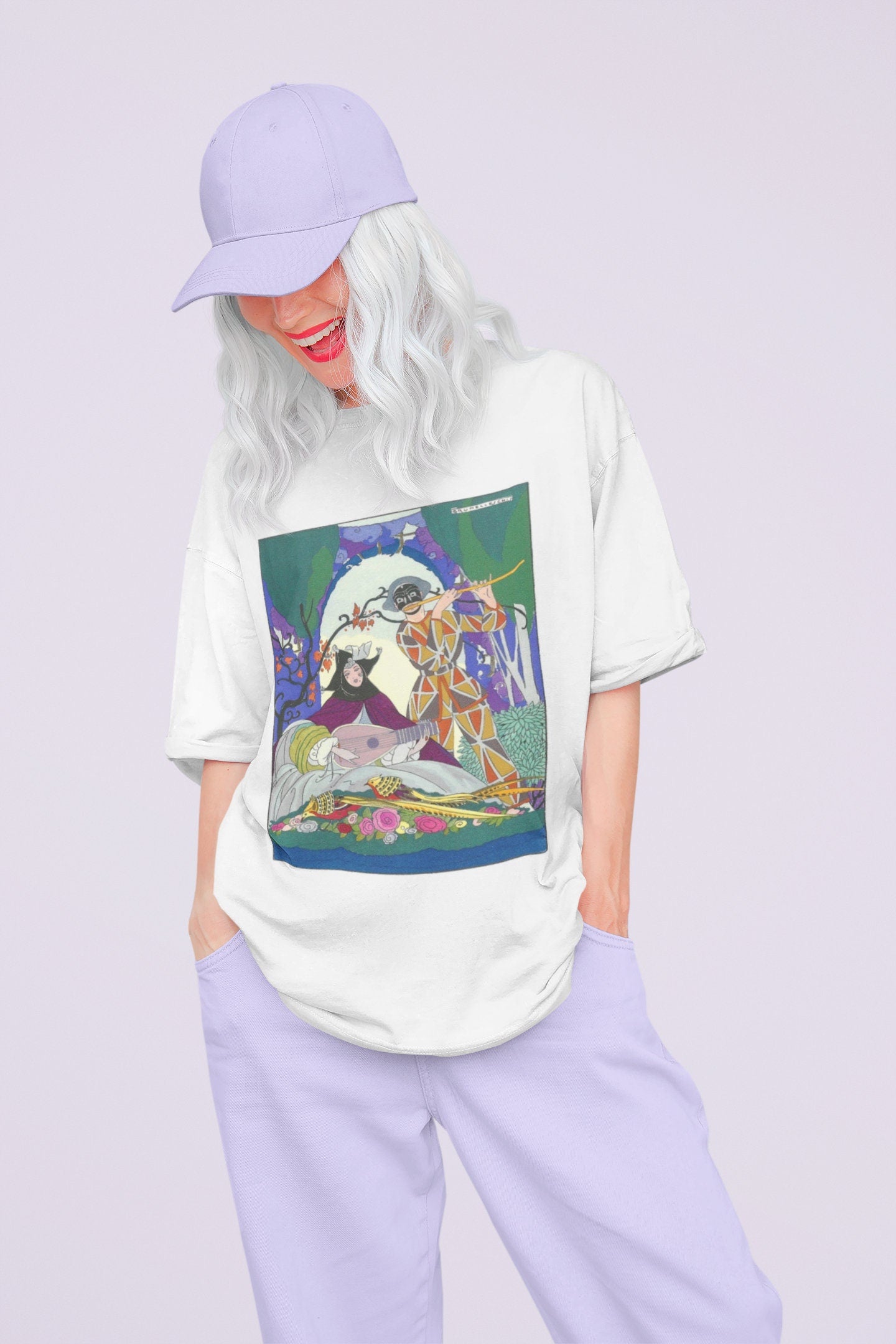 'Couple Playing Music' Graphic T-Shirt