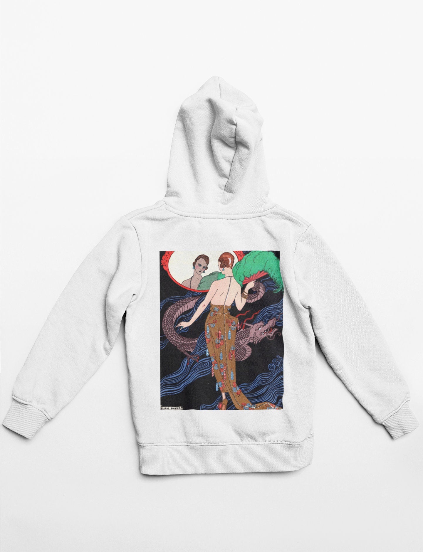 'Lady with Dragon' Graphic Hoodie