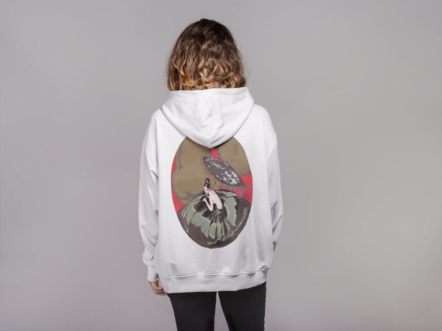 'Lady with Parasol' Graphic Hoodie