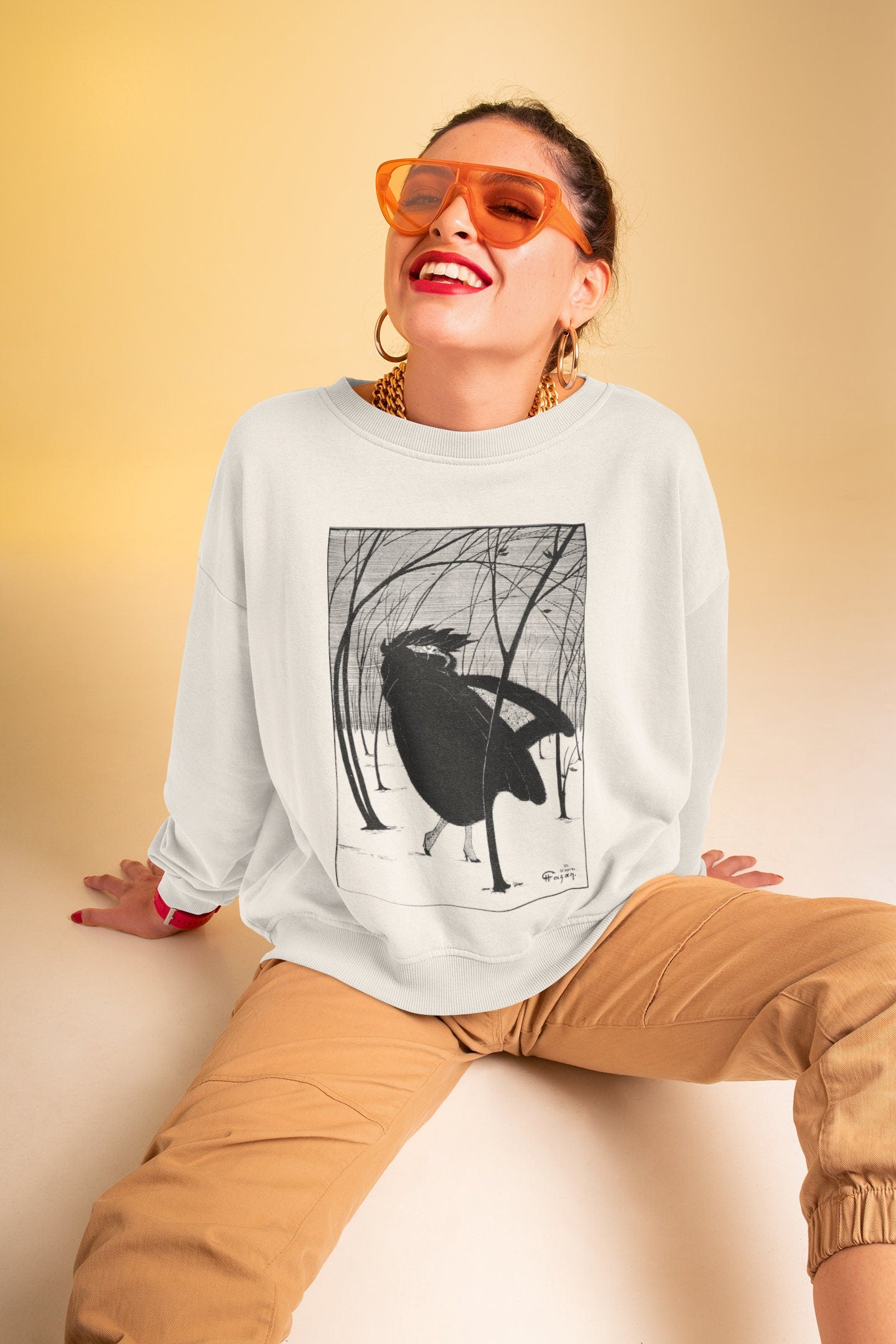 'Winter Lady' Graphic Sweater