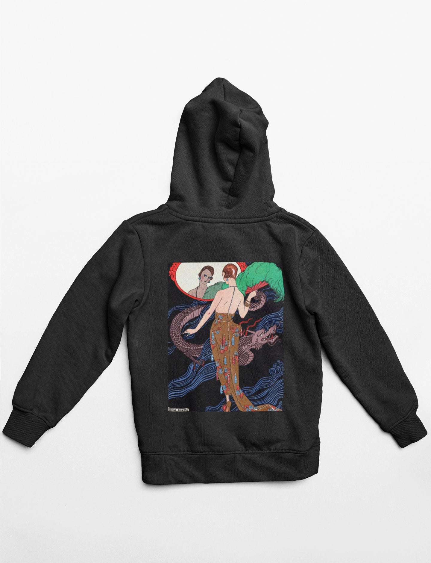 'Lady with Dragon' Graphic Hoodie