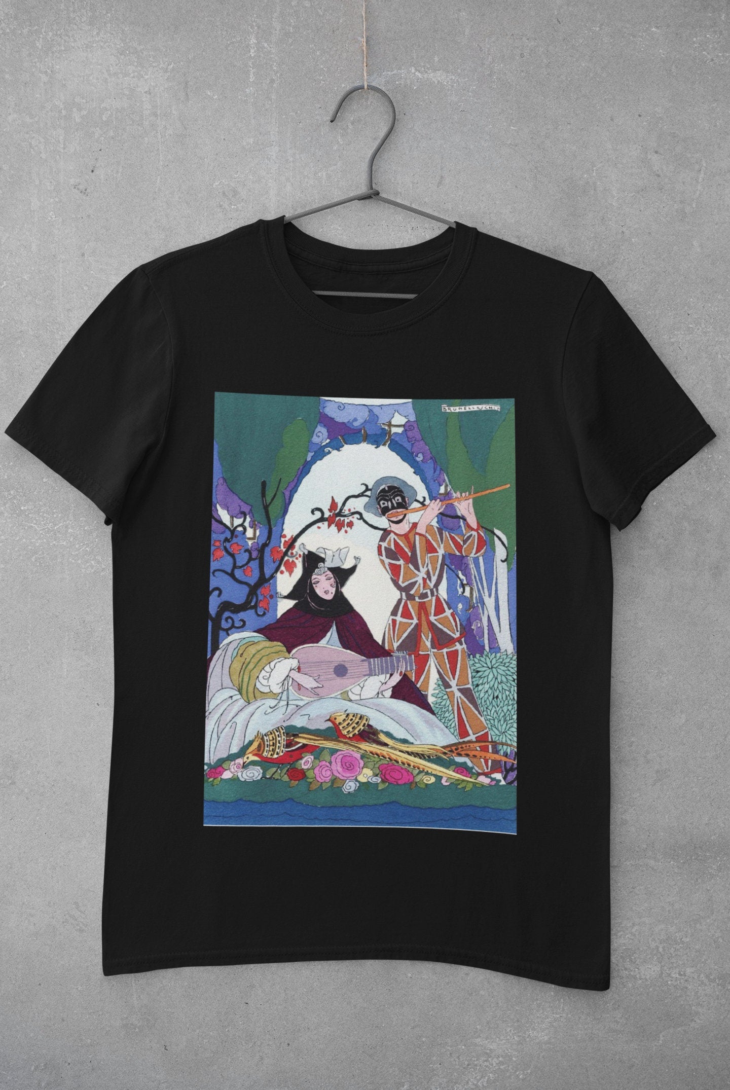 'Couple Playing Music' Graphic T-Shirt