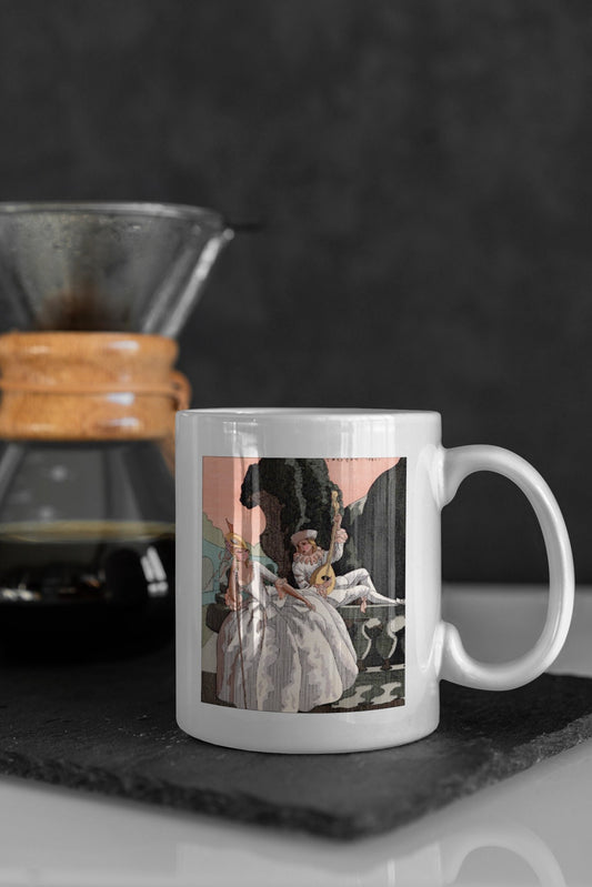 'Lady Being Serenaded' White Mug