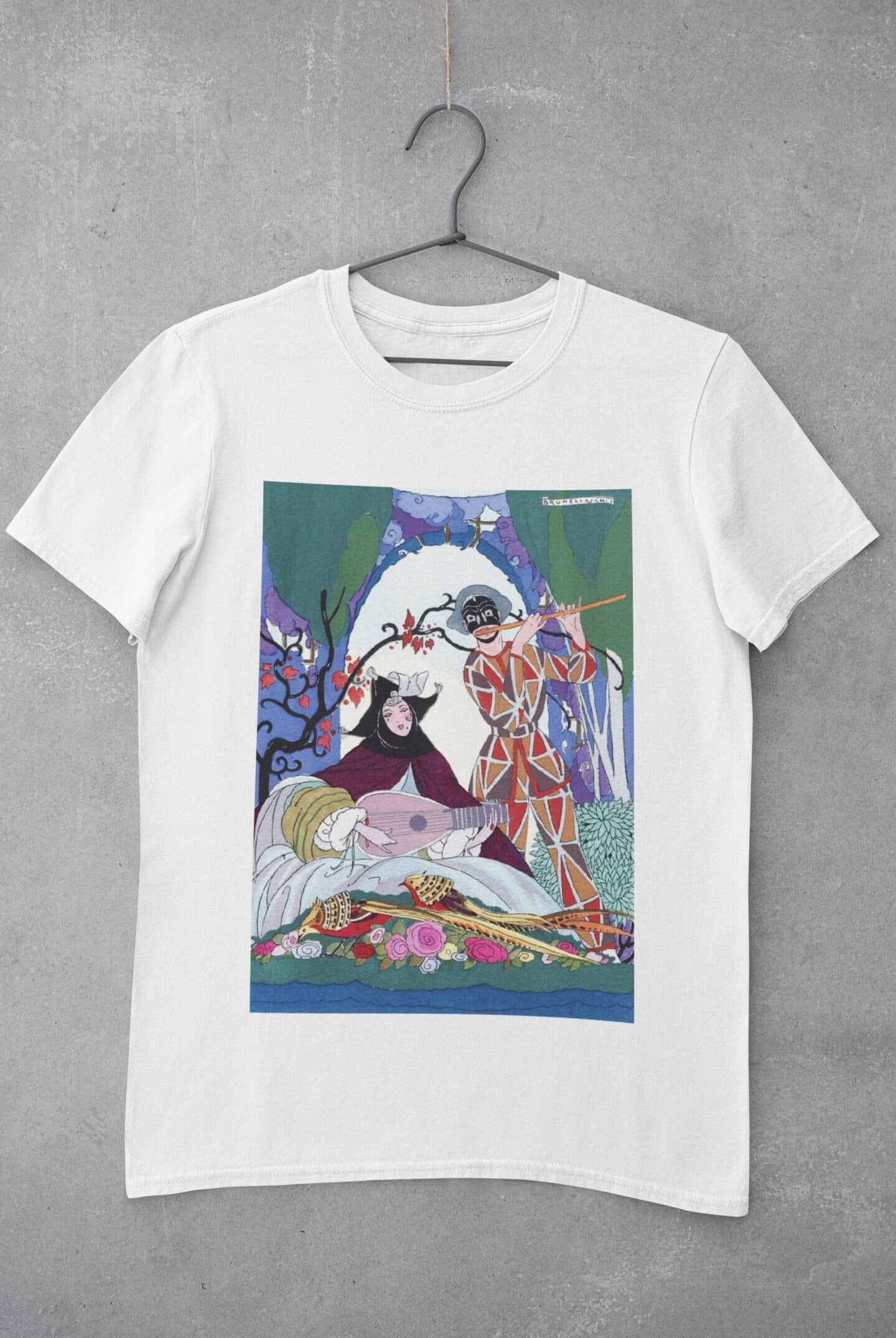 'Couple Playing Music' Graphic T-Shirt