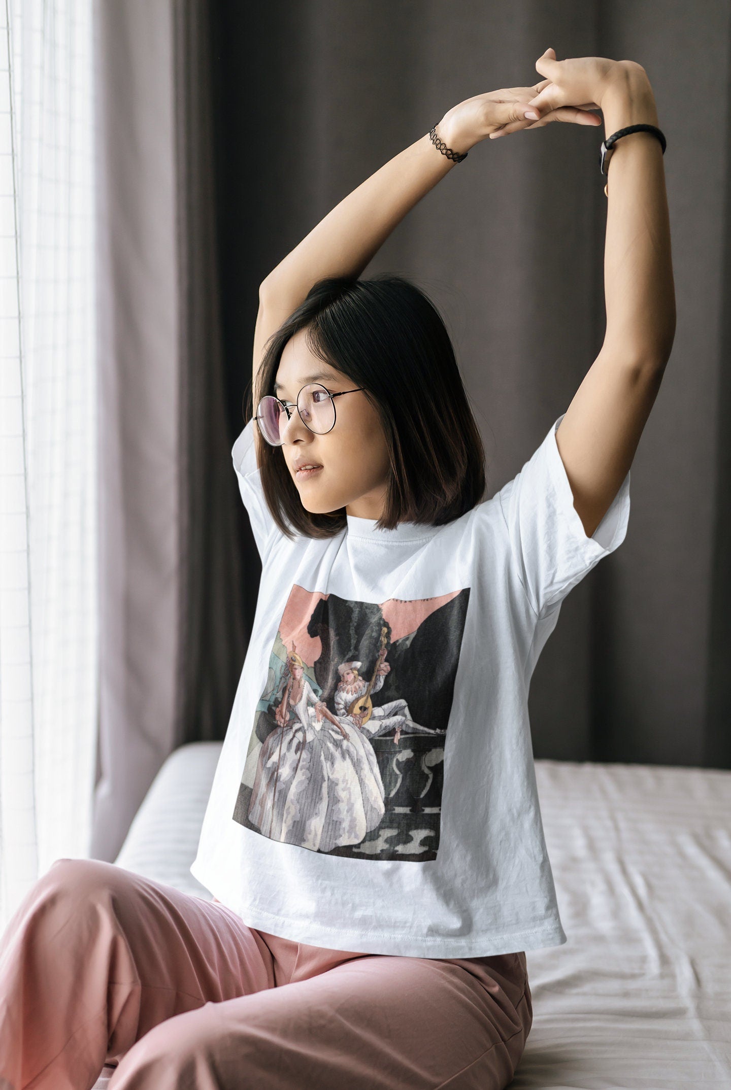 'Lady Being Serenaded' Graphic T-Shirt