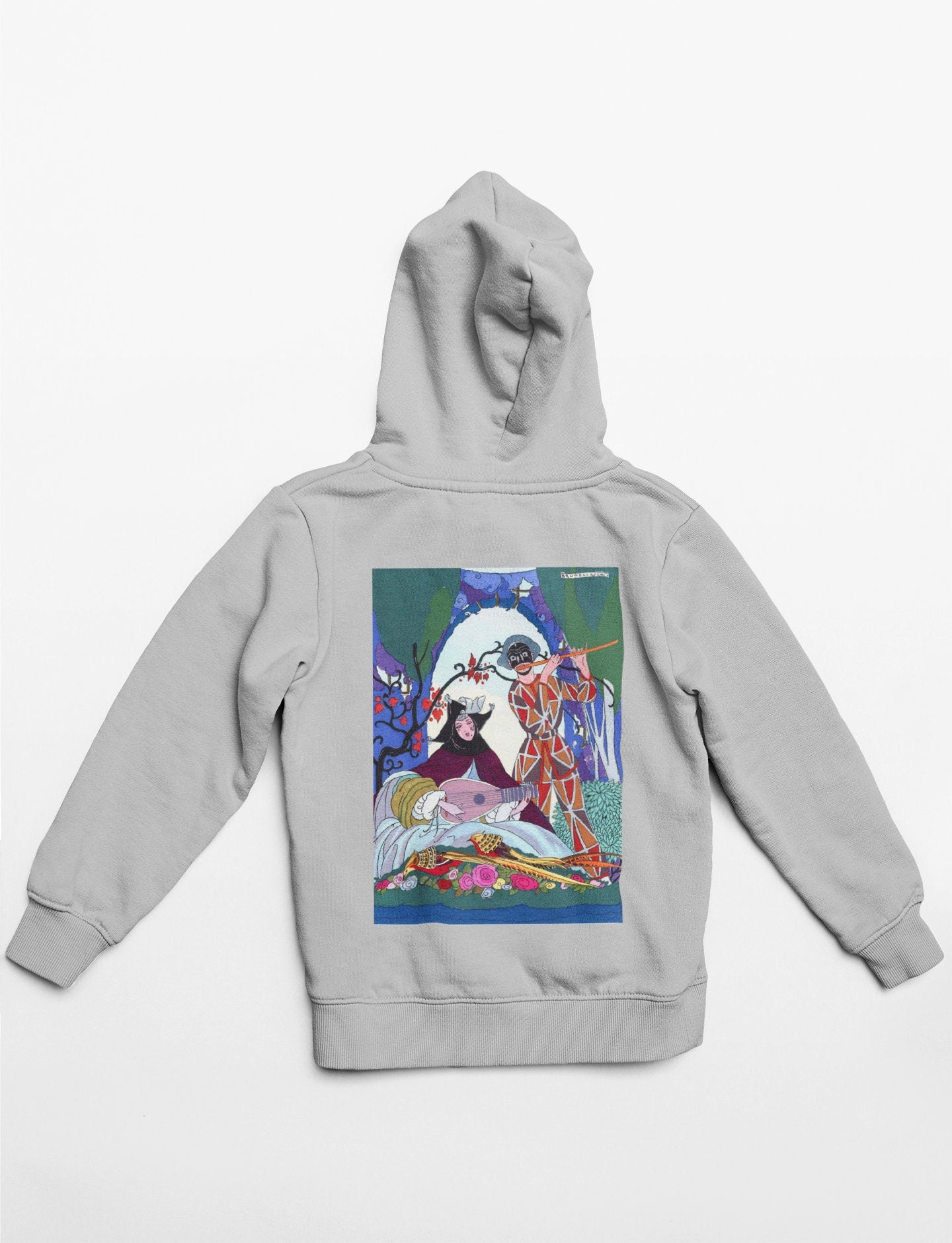 'Couple Playing Music' Graphic Hoodie