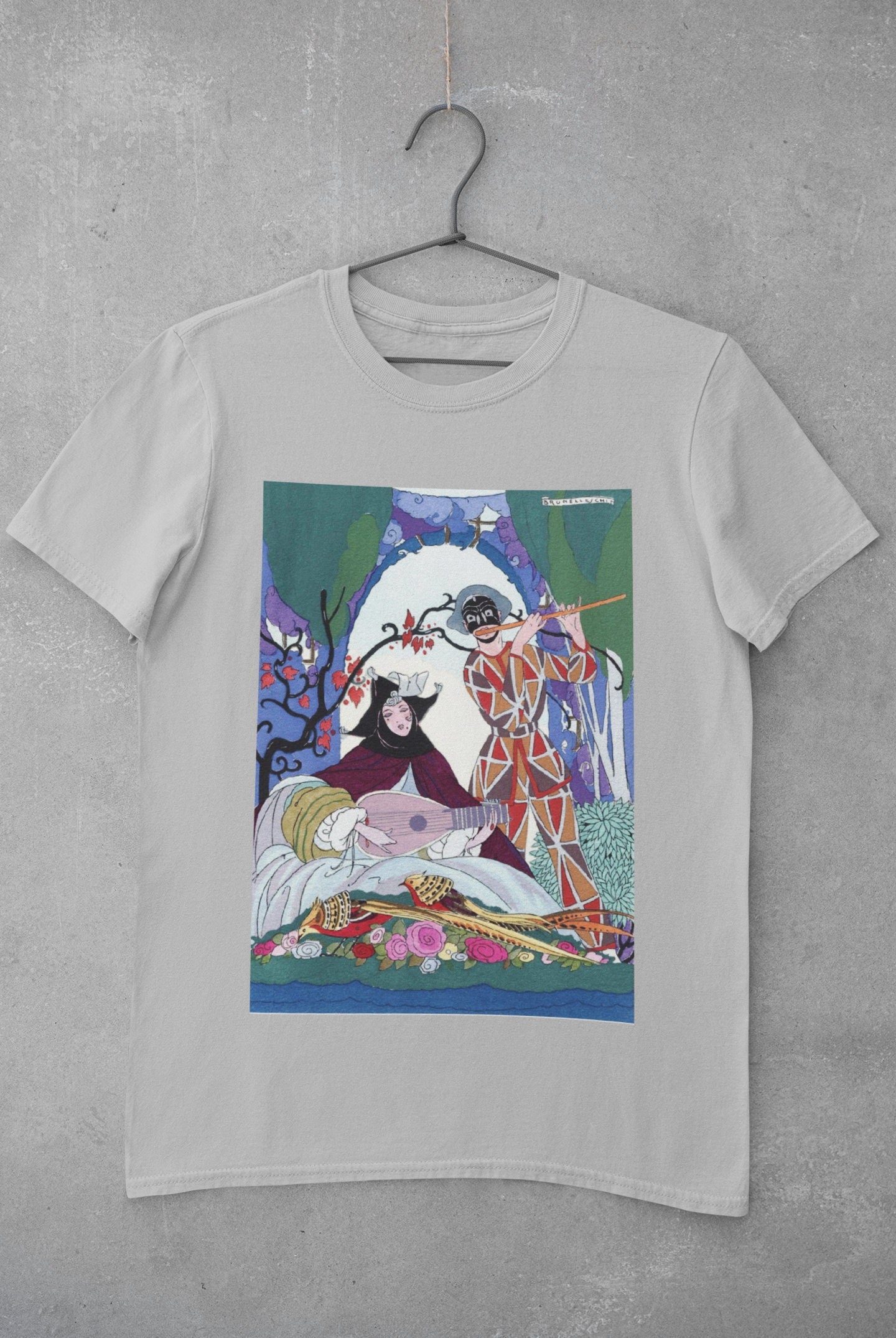 'Couple Playing Music' Graphic T-Shirt