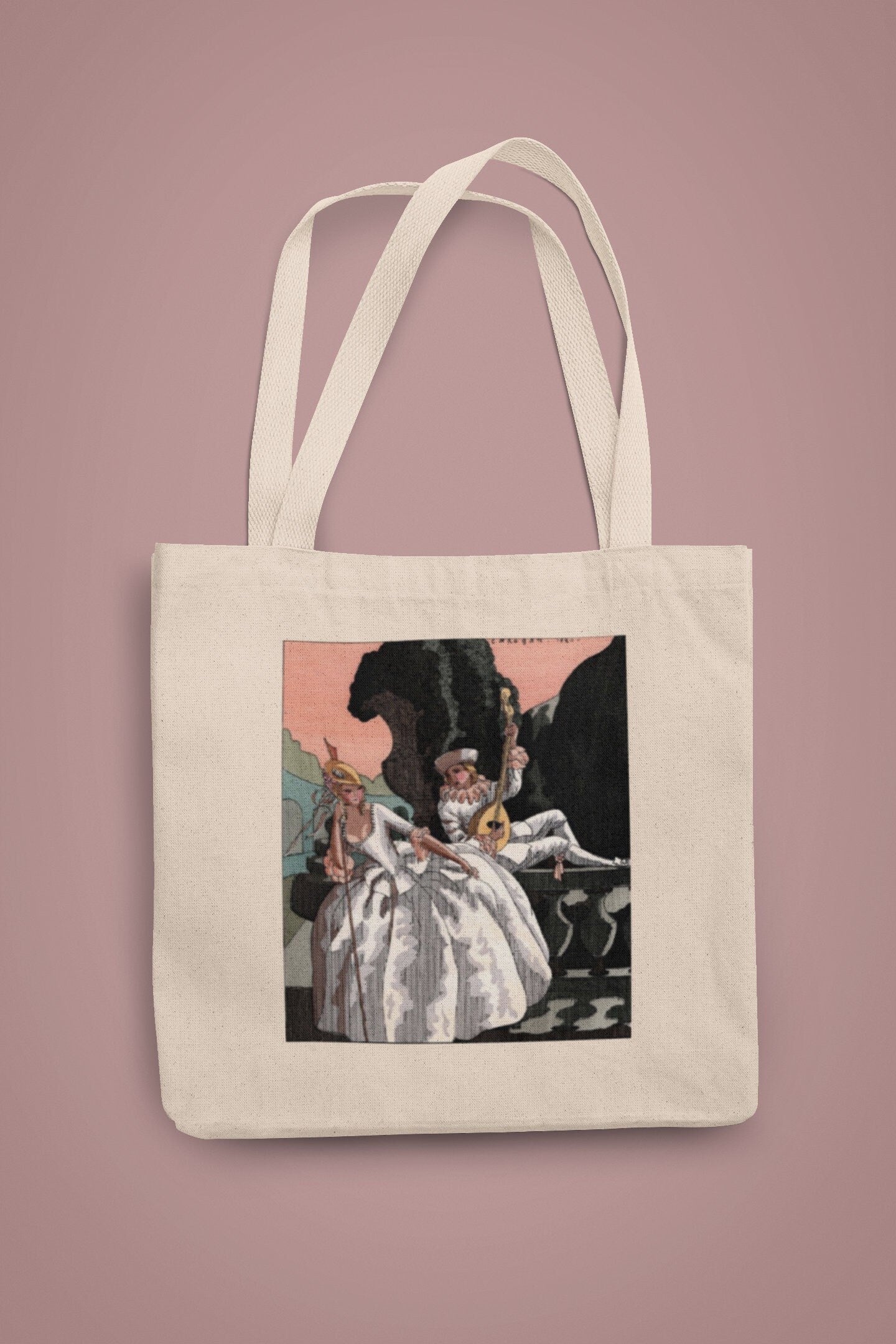 'Lady Being Serenaded' Tote Bag