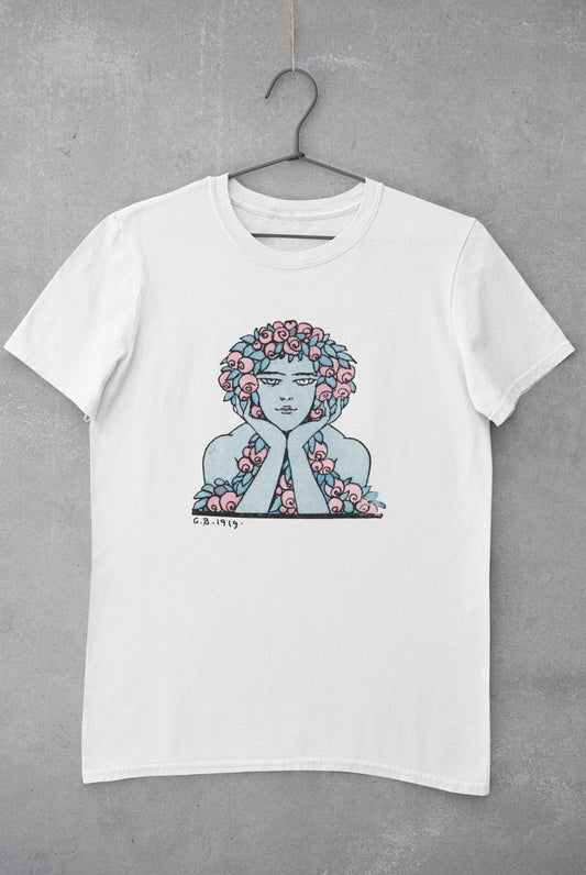 'Flower Hair' Graphic T-Shirt in White