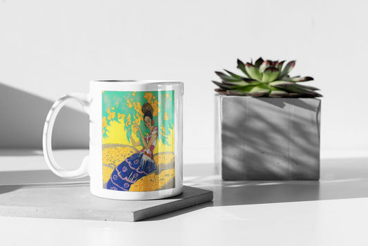 'Lady with Lemons' White Mug