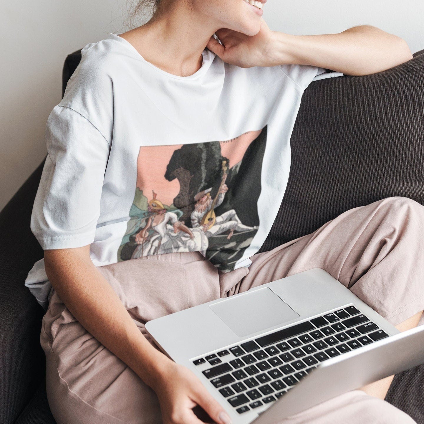 'Lady Being Serenaded' Graphic T-Shirt